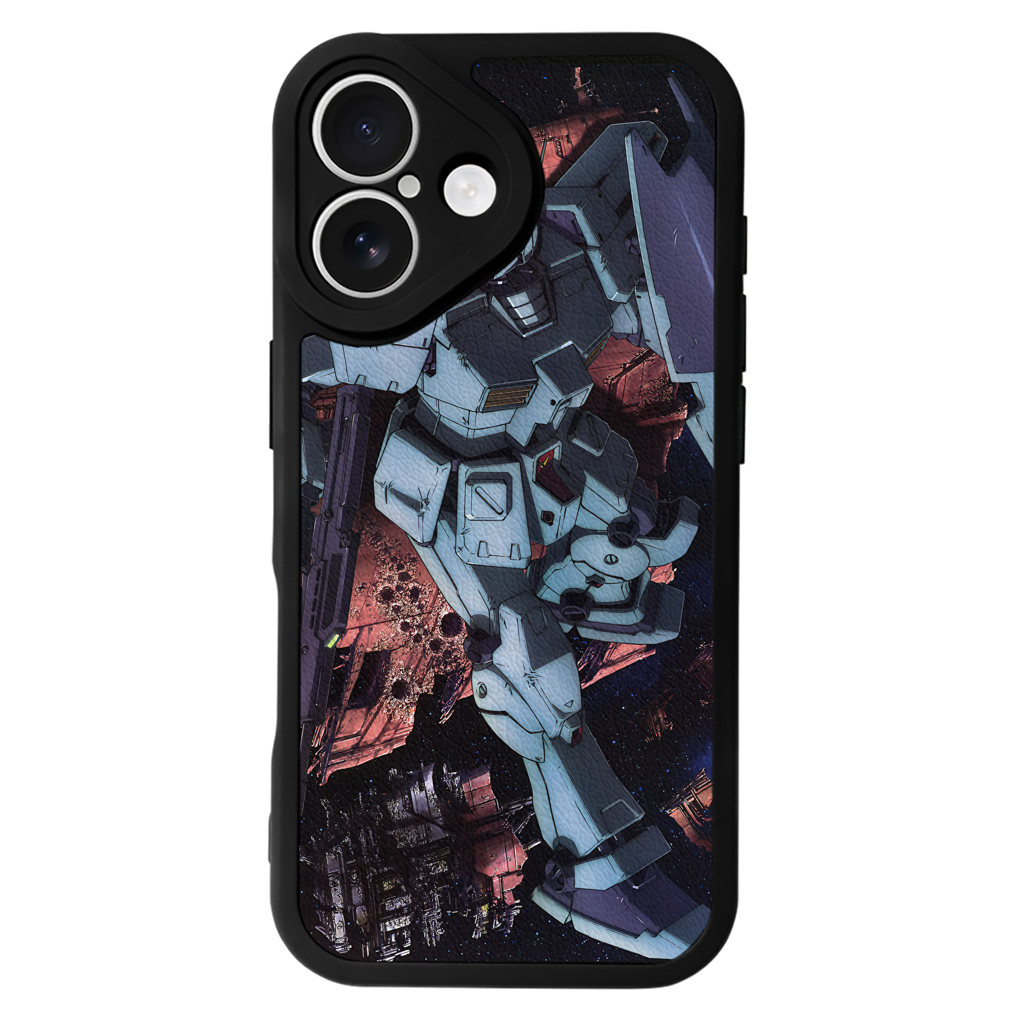 （画像用） 機動戦士ガンダム Mobile Suit Gundam 【iPhone 16シリーズ対応】シリコンスマホケース（レザー調） 材質：シリコン